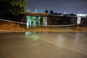 Lluvias acumuladas en el paso de la A-1000.