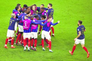 Francia celebra el pase a semfinales.