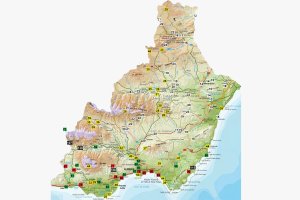 Mapa que recoge las precipitaciones acumuladas este mes en la provincia