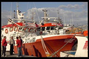 Barcos amarrados en el Puerto de Carboneras.
