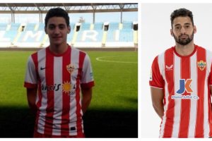 Iván Martos cuando era un niño y hoy un hombre en el Almería.