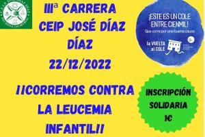 Cartel de la San Silvestre Solidaria del Ceip José Díaz Díaz.