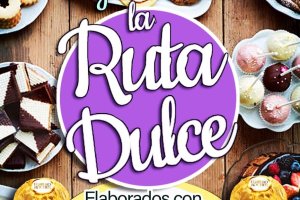 Detalle del cartel de la Ruta Dulce en Mojácar.