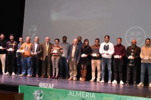 Los galardonados posando para la historia.