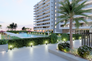 La proyección es completamente hacia el exterior.