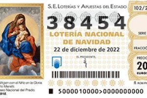38454, número agraciado con un quinto premio.