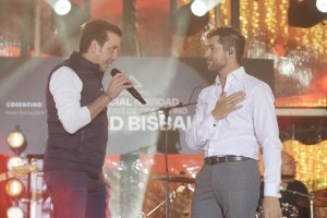 Eduardo Martínez-Cosentino y David Bisbal durante el acto.