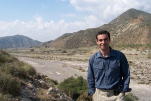 Jaume Palau, autor del libro Un País de Película, en Tabernas.