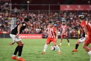 Portillo en el partido ante Osasuna en el Mediterráneo.