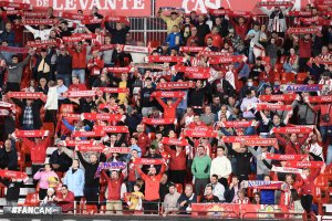 Aficionados en el Almería-Getafe.