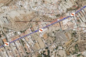 recorrido de la Cabalgata de Reyes Magos por la Villa de Níjar.