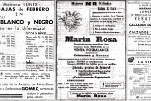 La publicidad jugaba un papel importante cuando llegaba el tiempo de las rebajas. Un buen anuncio en el periódico aseguraba el éxito en las ventas