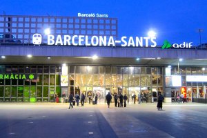 Estación ferroviaria de Sants en Barcelona.