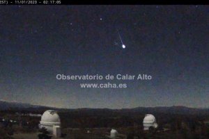Captural del vídeo obtenidos con las cámaras exteriores operadas desde el Observatorio de Calar Alto en Almería.