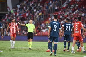 El balear Guillermo Cuadra Fernández en el Almería-Girona de esta campaña.