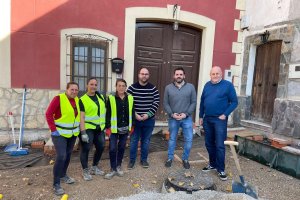 Juan Manuel Ruiz del Real, el diputado provincial Antonio Gutiérrez y el secretario general del PSOE de Rioja.