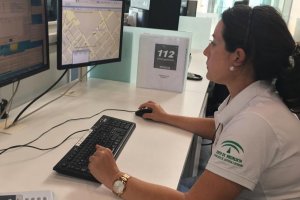 Operadora de Emergencias 112 Andalucía.

