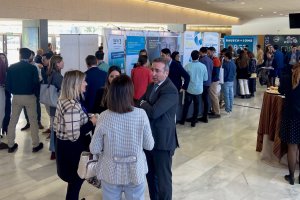 Asistentes al Congreso de la Sociedad Andaluza de Oftalmología en Retamar-El Toyo.