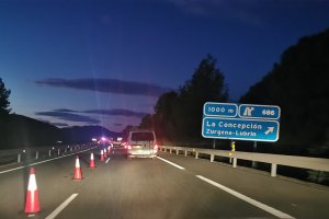 Zona de la A7 afectada por las obras de la autovía del Almanzora.