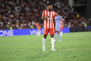 Dyego Sousa en el Almería-Real Madrid.