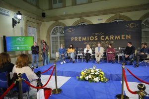 Un momento de la mesa redonda celebrada en el Patio de Luces de Diputación.