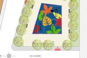 Uno de los parques proyectados en la Calle Campos de Guardias Viejas.