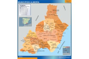 Mapa de la provincia de Almería.