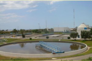 Depurada de aguas de El Bobar que es utilizada para regadíos en la zona de la Vega.