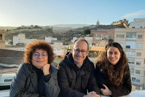 Mabel Angulo, José Antonio Garrido y Azucena Martín, la pasada semana en Almería