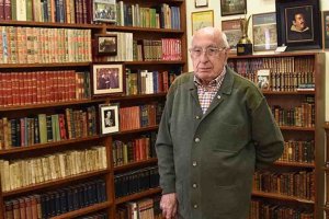 Anastasio Campoy Alías, en el Museo Antonio Manuel Campoy de Cuevas, del que era presidente honorífico.