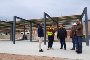 Visita a los trabajos que se están realizando en el Mirador del Mediterráneo.