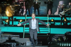 David Bisbal, durante un concierto.