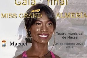 Detalle del cartel de la Gala final del certamen de belleza.