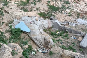 Basuras en el interior de la zona arqueológica