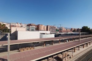 Vista aérea de la zona de vías junto a la intermodal