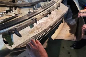 Imagen del espacio en el que se encontraba la droga.