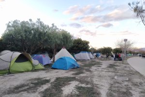 Acampada de los scouts en el Parque del Andarax.