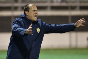Alberto Lasarte en el partido de cuartos de final contra Las Palmas.