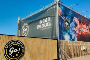 El planetario que será instalado en la Rambla Federico García Lorca.