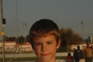 Pozo, cuando era un niño, en las categorías inferiores de su Sevilla del alma.