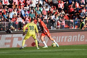 Chumi en el partido ante el Villarreal.