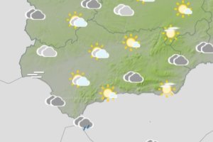 Mapa meteorológico de la previsión de la AEMET.