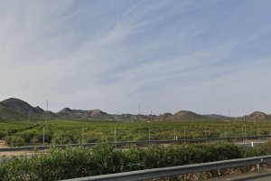 Superficie de naranjos de La Ballabona, junto a la Autovía del Mediterráneo.