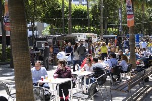 Foodtrucks en la Rambla.