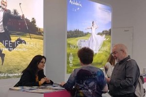 Stand de \'Costa de Almería\' donde se ha promocionado el municipio mojaquero.