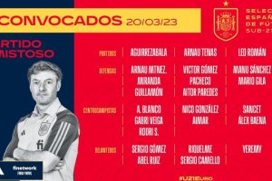 La convocatoria de la Sub-21 para el partido en Almería ante Suiza.