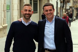 Sergio Domínguez con Javier Aureliano García, presidente de la Diputación Provincial de Almería.