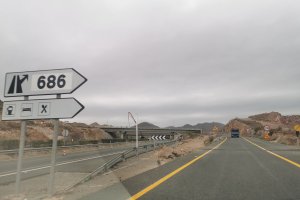 Desvío reciente en la autovía del Mediterráneo por las obras del Almanzora.