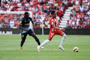 Lázaro Vinicius en la segunda parte del partido frente al Cádiz.