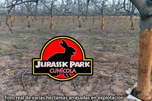 Cartel con el que COAG ha denunciado la proliferación de conejos híbridos